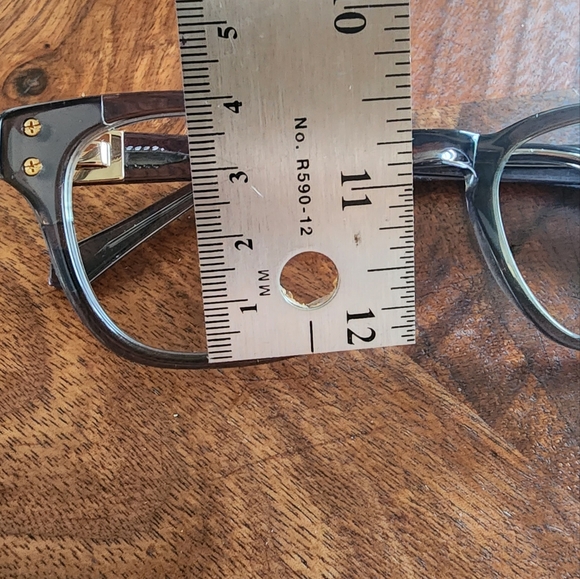 Kate Young for Tura - dark Grey crystal acetate eyeglasses - Picture 10 of 11